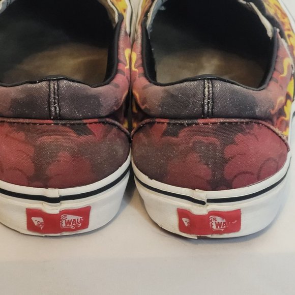 Vans Samurai Rising Slip On Skate Shoes Flames Mens 8.5 W 10 - Picture 10 of 12